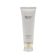 Emballage de tube facial de nettoyant de visage de 40mm de diamètre blanc avec le chapeau acrylique